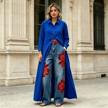 Solid-color Casual Long Loose-fit Trench Coat - Image 4