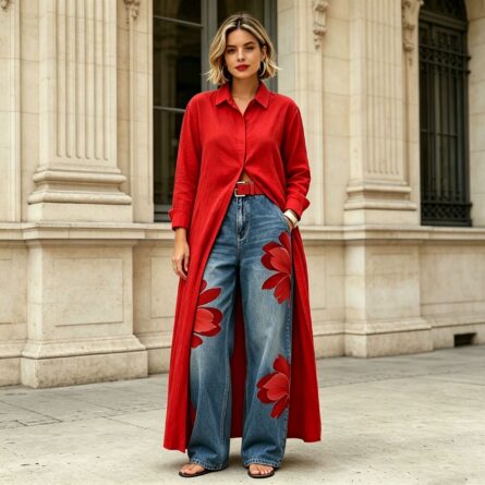 Solid-color Casual Long Loose-fit Trench Coat - Image 3
