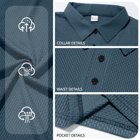 Ice-silk Short-sleeve Mens Lapel Large-size Polo Shirt - Image 3