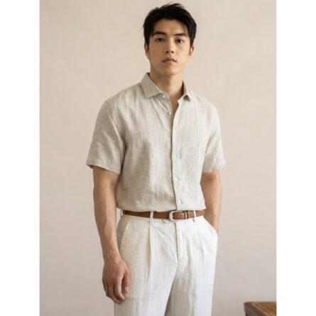 Mens Breathable Cool-feel Relaxed-fit Short-sleeve Shirt - Image 2