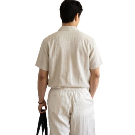 Mens Breathable Cool-feel Relaxed-fit Short-sleeve Shirt - Image 7